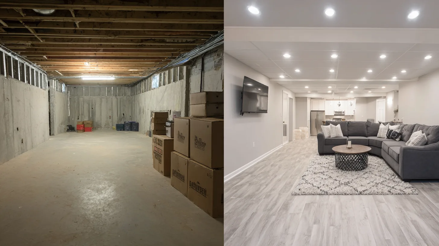 Basement Before & After