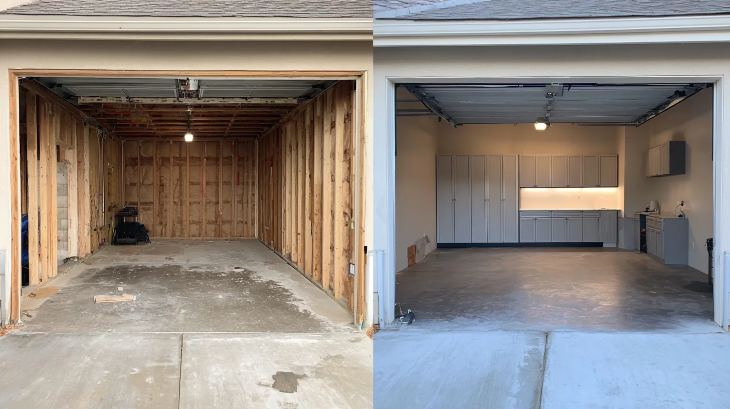 Concrete garage floor