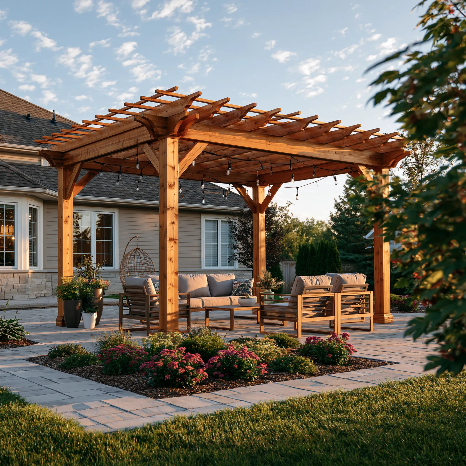 Cedar pergola